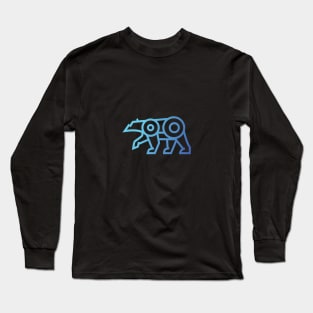 geometric polar bear Long Sleeve T-Shirt